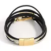 Bracelets Charme Amorcome Imitación de moda Geométrica para mujeres Girls Wrap Multicape Wrap Soft Leater Party Fiestry