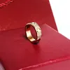 Sternenring Liebesringe Nagelring Designer für Frauen Titanium Stahl Roségold Silber mit voller Diamant für Mann Ringe Hochzeitsvergütung Geschenk 4 5 6mm Multi Size11111111111111111