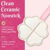 Padelle pulite ceramica ceramica antiaderente fritta in alluminio friggi per padella da 8 pollici rosa da 8 pollici