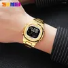 Mujeres de pulsera Skmei 2004 Sport Digital Men Watches Strap de acero inoxidable Hombre Electrónico reloj despertador Calendario impermeable Wutwatch