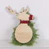 Decorative Flowers Christmas Decor Wreath Artificial Pine Needle Elk Door Indoor Outdoor Decoration Porch Window Wall Gifts