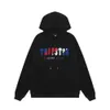 24SS NIEUW Trendy Trapstar Rainbow Dracient Letter Tiger Head Borduurde hooded hoodie en sportgarde broek