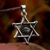 Colliers pendentifs Fashion Creative hexagram pour hommes femmes en acier inoxydable Eye Of Horus Bijoux vintage Cadeaux en gros