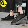 Scarpe casual uomini Business Elevator Altezza Aumentare Sonole 6 cm Man Solleva Autunno primaverile in pelle alta britannica