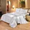 Кусочки 4 постельных принадлежности роскошные атласные шелк Queen King Size Size Set Set Set Setile Comforter одеяло одеяло.