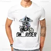 T-shirt maschile T-shirt stampato in moto Short Slve Cotton T Case per R1200GS R1250 GS Adventure Tshirt Overlander Ride Travel Tops T240425