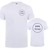 T-shirts pour hommes chemises de design personnalisés votre propre logo hommes décontractés de coton à manches courtes tshirt personnalisé à manches courtes en coton