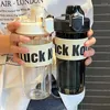 Garrafas de água garrafa à prova de vazamento de bebida protetora direta tipo plástico suco de palha xícara de café