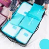 Borse da stoccaggio 6 pezzi Set di vestiti impermeabili per viaggi biancheria intima Organizzatore Organizzatore Cosmetic Baggage Cube Warrobe Valuto tastiera