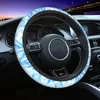 Steering Wheel Covers 37-38 Car Cover Tie Dye Anti-slip Marble Blue Car-styling Fashion Steering-Wheel Accessories