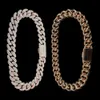 Hiphop Miami Cuban Link łańcuch 925 srebrny srebrny 20 mm 25 mm lodowany hyfopowy łańcuch kubański