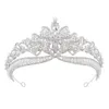 Headpieces Shape Woman Crown Baroque Headdress Wedding Temperament Simple Style Sparkling For Bridesmaid Head Decor