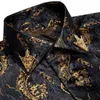 Camicie da uomo d'affari da uomo manica lunga oro lungo colletto abbottonate con abbottonatura social slip camicia primaverili camicetta casual 240403