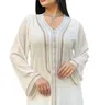 Witte Kaftan Dubai Abaya Turkije moslim hijab -jurk islam Abayas jurken voor vrouwen gewaad Djellaba Caftan Ensemble Femme Musulmane 240422