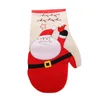 Christmas de four à chaleur à la chaleur mitans Kitchen Gilling Anti-Scalding Four Gants Santa Claus Snowman Tray Pot Dish Bols Mitt Mitt Gift Jy1163