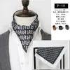 Halsdukar mäns konstnärliga ungdom koreansk kostym skjorta affär halsduk pläd bomull och linne brittisk tunt fyrkantig modemärke