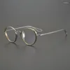 Zonnebrillen Frames Pure Titanium Vintage Ronde Optische bril Frame Men Retro merkontwerp Myopia -bril Women anti Blue Light Eyewear