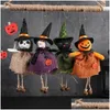 Party Decoration Halloween Pumpkin Ghost Witch Black Cat Pendant Bar House Hauted Hanging Oranment Happy Day Festival Drop Livrot Dhrvi