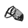 Dog Apparel Soft Plastic And Leather Strong Muzzle Basket Design Anti-biting Adjusting Straps Mask For Small Medium Large