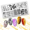 Art BeautyBigBang Marble Geometric Line Texture Nail Art Stamping Plates Animal Texture Nail Art Stamping Stencil Printing Templates