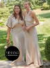 Brautjungfernkleider Einfacher Seidensatin High Level 2024 Neue Schwestern Brautjungfern Kleid Champagner