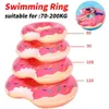 Aufblasbarer Donut Schwimmring Riese Pool Float Sommer Outdoor Aktivitive Strand Party Schwimmbad aufblasbare Matratze Wasser 240426