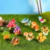 Dekoracje ogrodowe mini grzybowe miniaturowe figurki żywiczne symulacje grzyby rzemieślnicze Mikro krajobrazowe ozdoby domowe