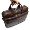 Misportels Gerined Leather Men Mencase Mérnithologue vintage Business Business Crossbody Sacs pour mâle Sling Fap Vapeur à main sac à main