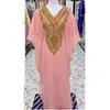 V-collier Kaftan Marocain Dubai Caftan Abaya Fancy Long Crystal perle Robe 240418