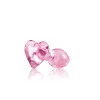 Outil petit bouchon rose en verre cristal immense billes anal perles de faux coeur en verre rose anus gode ensemble jouet masturbation adulte