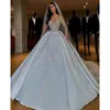 Sequins mariage cristaux arabes luxueux habille la robe de bal à manches longues bling bling blinds dubaï jardin de mariées