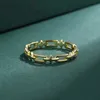 Anillos de banda geometría pequeña de 18 km anillo de pareja de oro