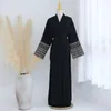 Etnische kleding Borduurwerk Keffiyeh Abaya Open Kimono Cardigan Moslim Abayas voor vrouwen Dubai Modest islam -outfit Kaftan Hijab Dress Ramadan