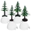 Tuindecoraties 1 Set modellen Ice House Figurines Mini Christmas Trees doet alsof spelen Decors