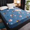 180x200 cm Grubość bawełniana materac coverowa sypialnia Mattress Cartoon Bed z Pet Child Protective Cover 240411