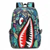 Diseñador Sprayground mochila nueva Bolsa escolar de niños especializados Tiburón Estudiante Tiburón Personalizado Gran capacidad Ligero Minimalista Bolsa Minimalista 651