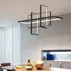 Żyrandole nordycka prostokąt LED LED Decor Home Decor Jadal Light