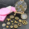 Molds Steampunk Gear Confeitaria Siliconen Mold Mechanische Fondant Cake Molds Cupcake Mold Chocolade Bakgereedschap voor cakedecoratie