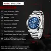 Orologi da polso Benyar Men Watchs Mechanical Automatic Blue Orologio da 50 m Business Waterproof Acciaceta Business Luminoso Lumino