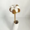 Fleurs décoratives 1pc 40cm artisanal Bouquet de coton à cône à crochet à la main pour décoration de table de table