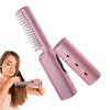 Haarglätterpinsel Anti-Frizz 2-in-1-Kamm mini-ionisch leichtes Gewicht 240424