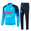 24/25 Napoli Tracksuit Soccer Jacket Football Kit 2023 2024 SSC Naples AE7 Мужчины и Детские тренировочные костюмы Тута Чандал Squitch