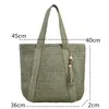 Соломенная плетеная сумка с ручной плетением простая сумочка отдых пляжная сумка для плеча повседневной тренд женщин с большими возможностями для покупок 240419
