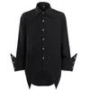 Herrklänningskjortor viktoriansk skjorta för män svart svälja svans vampyr steampunk gotisk långärm är