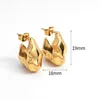 Boucles d'oreilles d'irrégularité géométrique à l'or 18K