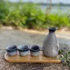 Gobelers 300 ml / 50 ml Japonais Pot de sake en céramique Wine Set Restaurant de maison chaude petit verre Esprit