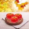 Fleurs décoratives 6 PCS Imitation de tomates rouge Modèles pour tout-petits simulation Légumes Fruits Faux Faux