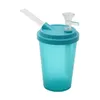 Nieuwste plastic cup -stijl Bong Hookahs met glazen kom draagbare rookwaterpijp olierig gereedschap Accessoires Meerdere kleuren