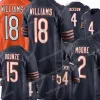 13 Caleb Williams Jersey 15 Rom Odunze Walter Payton Cole Kmet Khalil Herbert DJ Moore Eddie Jackson Brian Urlacher Tyson Bagent Mike Ditka Butkus Fußballtrikots