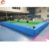 12mLx6mW (40x20ft) with 16balls Outdoor Activities Indoor Giant Human Billiards Game Snooker Soccer Ball Inflatable Snookball Table Field for Carnival Rental